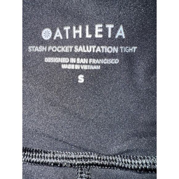 Athleta Stash Pocket Salutation High Rise Tight Womens Small in Black #198877 - Picture 8 of 11